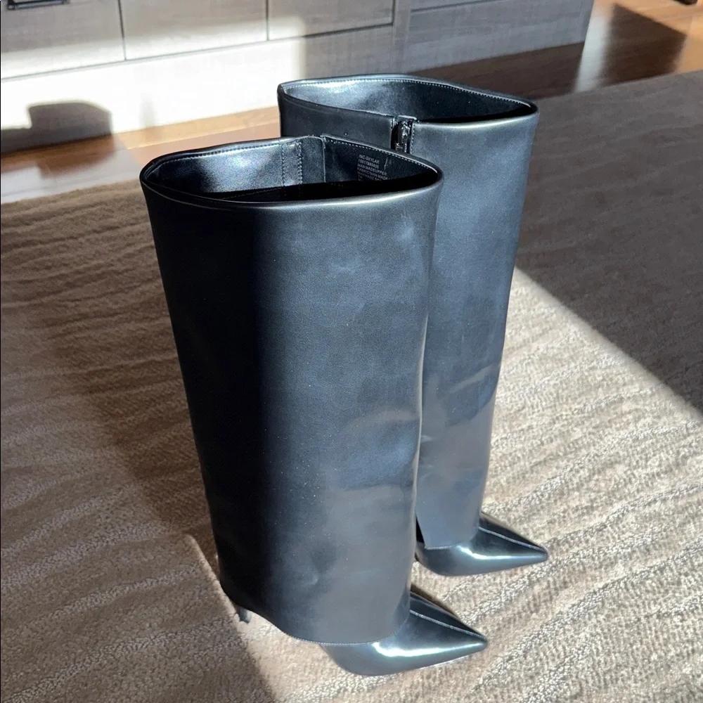 I.N.C. International Concepts Skylar Wide-Calf Fold Over‎ Cuffed Knee High Boots